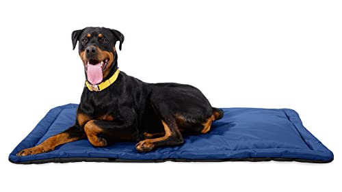 K9 Ballistics Tough Dog Crate Pad - Washable, Durable and Water Resistant XL Dog Crate Beds - X-Large Dog Crate Mat, 47"x28.5", Blue Quartz