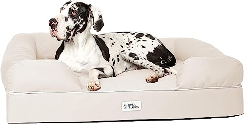 PetFusion Ultimate Dog Bed, Orthopedic Memory Foam, Multiple Sizes/Colors, Medium Firmness Pillow, Waterproof Liner, YKK Zippers, Breathable 35% Cotton Cover,1yr. Warranty.