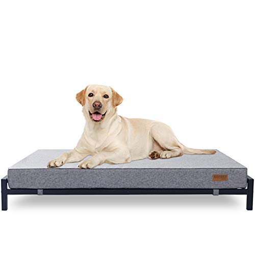 KOPEKS Elevated Dog Bed for Large Dogs Raised Dog Bed with Dog Mattress & Dog Bed Frame Modern Style - Updated 2023 Version