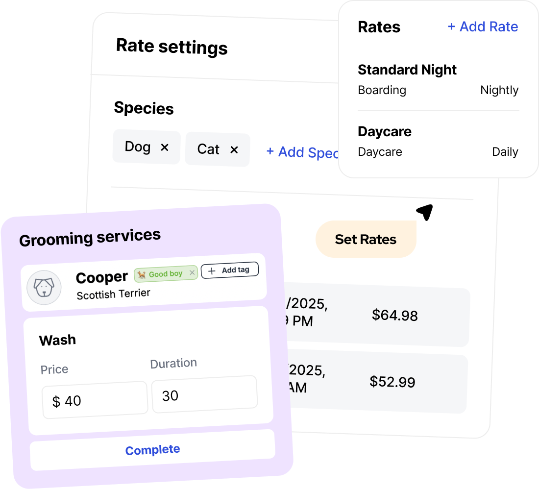 Easily manage and adjust rates
